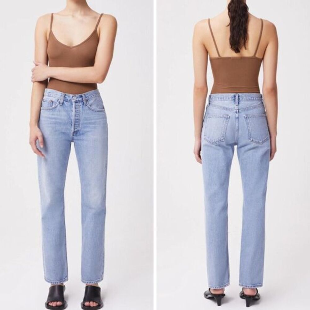 NEW Agolde‎ LANA MID RISE FULL LENGTH STRAIGHT IN FICTION, 32